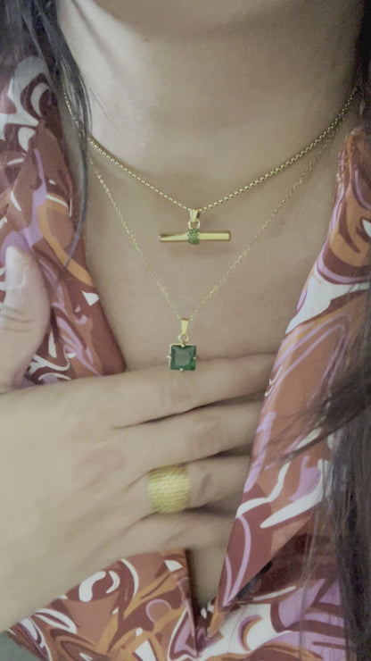 The Emerald Bar Necklace