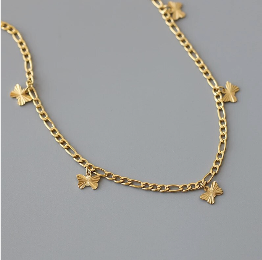 Mini Papillons Chain Necklace