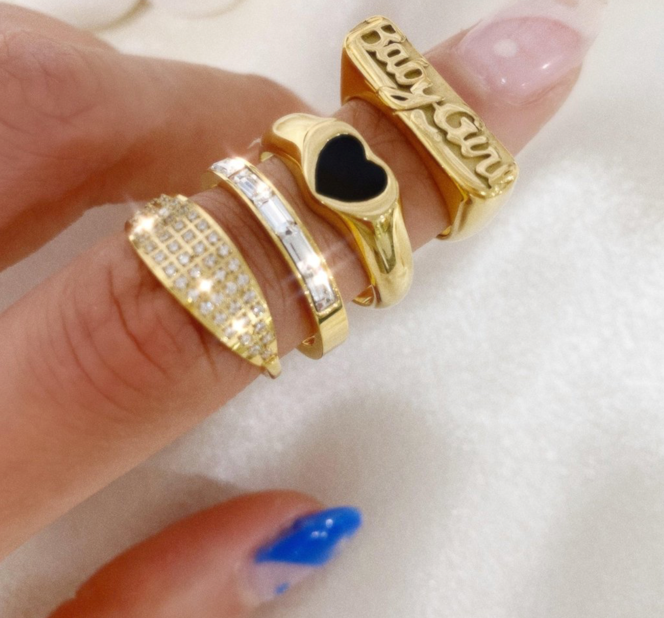 Onyx Heart Ring